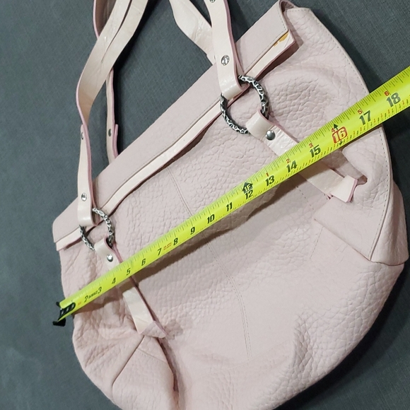 💥50% sale💥Marco Buggiani pink leather foldover handbag #1248 - Picture 10 of 12